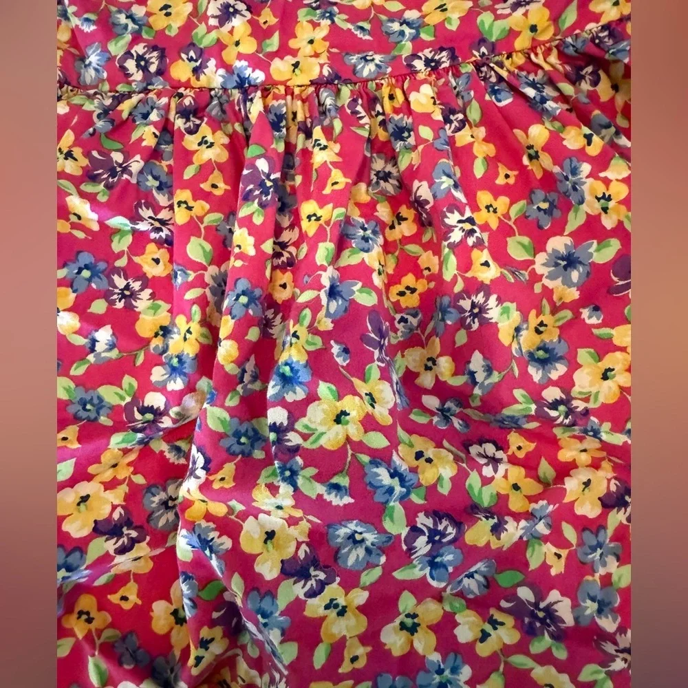 Ralph Lauren pink floral cotton dress - size 24M